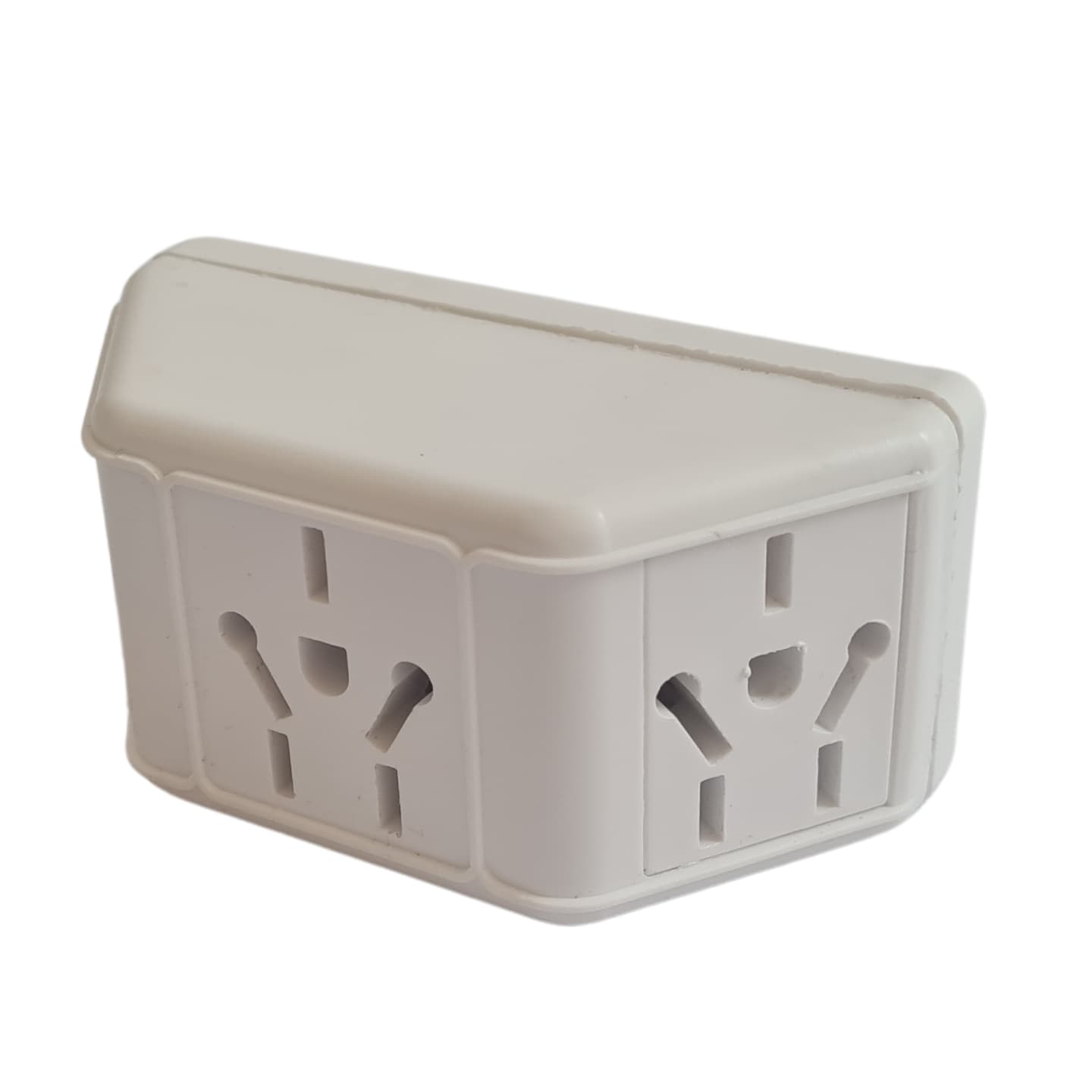 Adaptador Enchufe Zapatilla Triple 3 Caras Pirámide Plano — Nacional — imagen 1